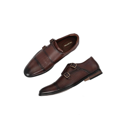 Valentino Mens Leather Formal Oxford Shoes - Brown