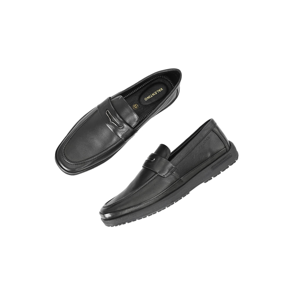Valentino Men Black Casual Loafers