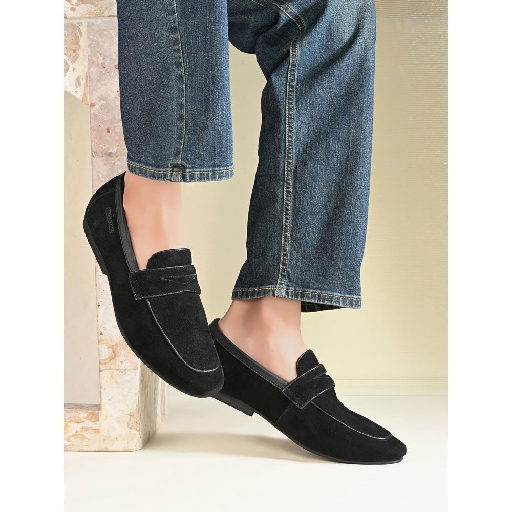 Valentino Men Black Casual Loafers