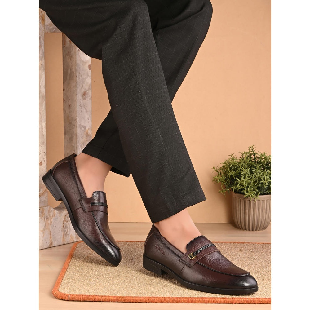 Valentino Men Maroon Casual Loafers