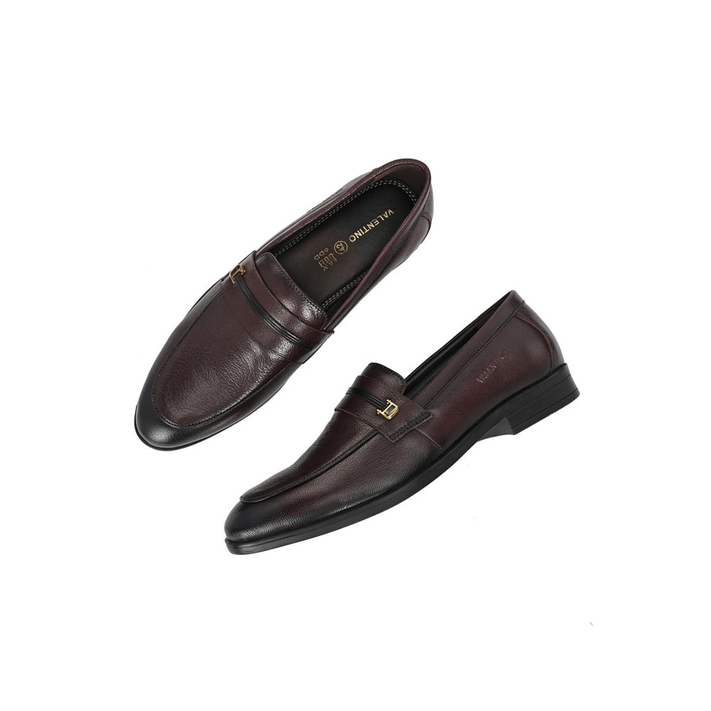 Valentino Men Maroon Casual Loafers