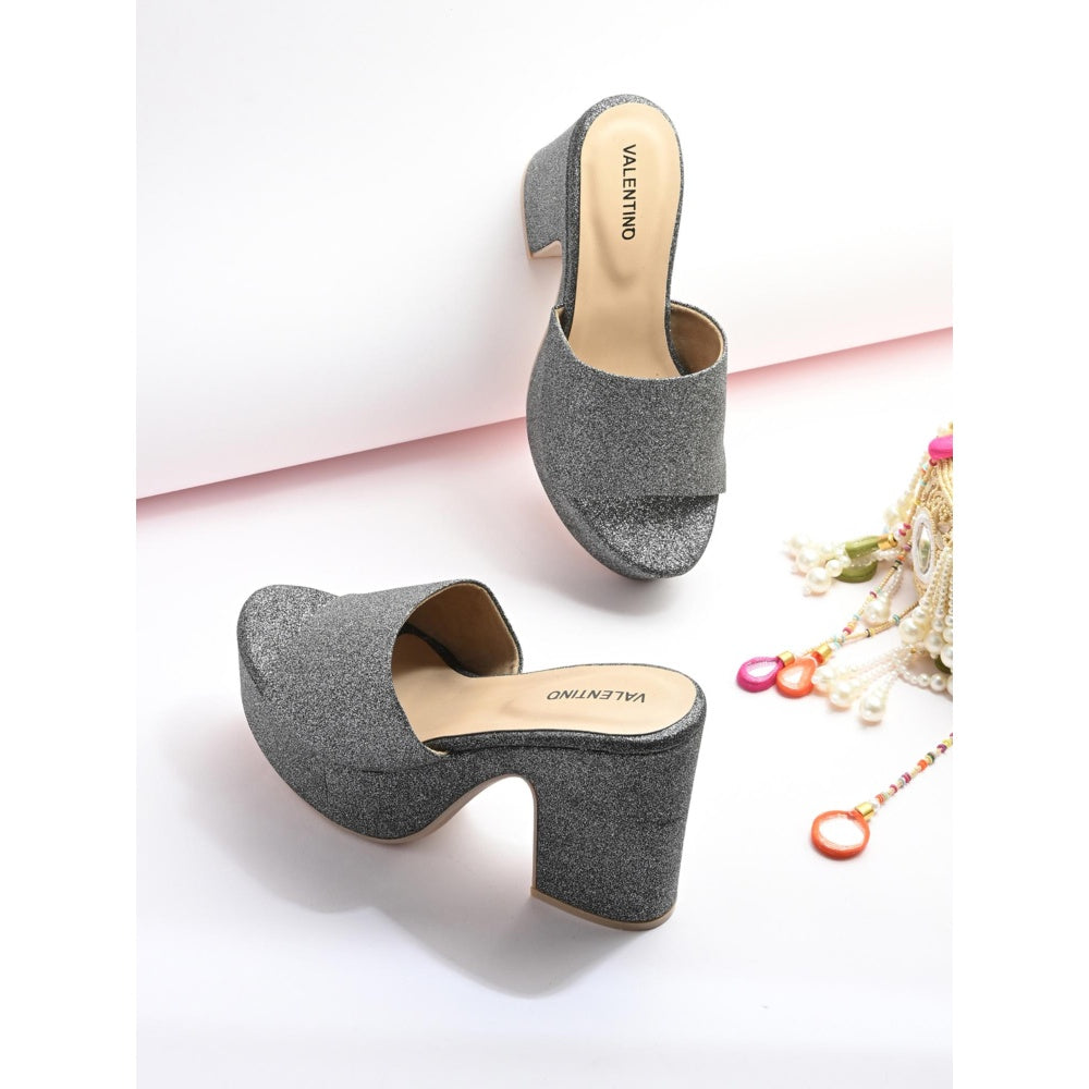 Valentino Women Premium Grey Sandal Heels