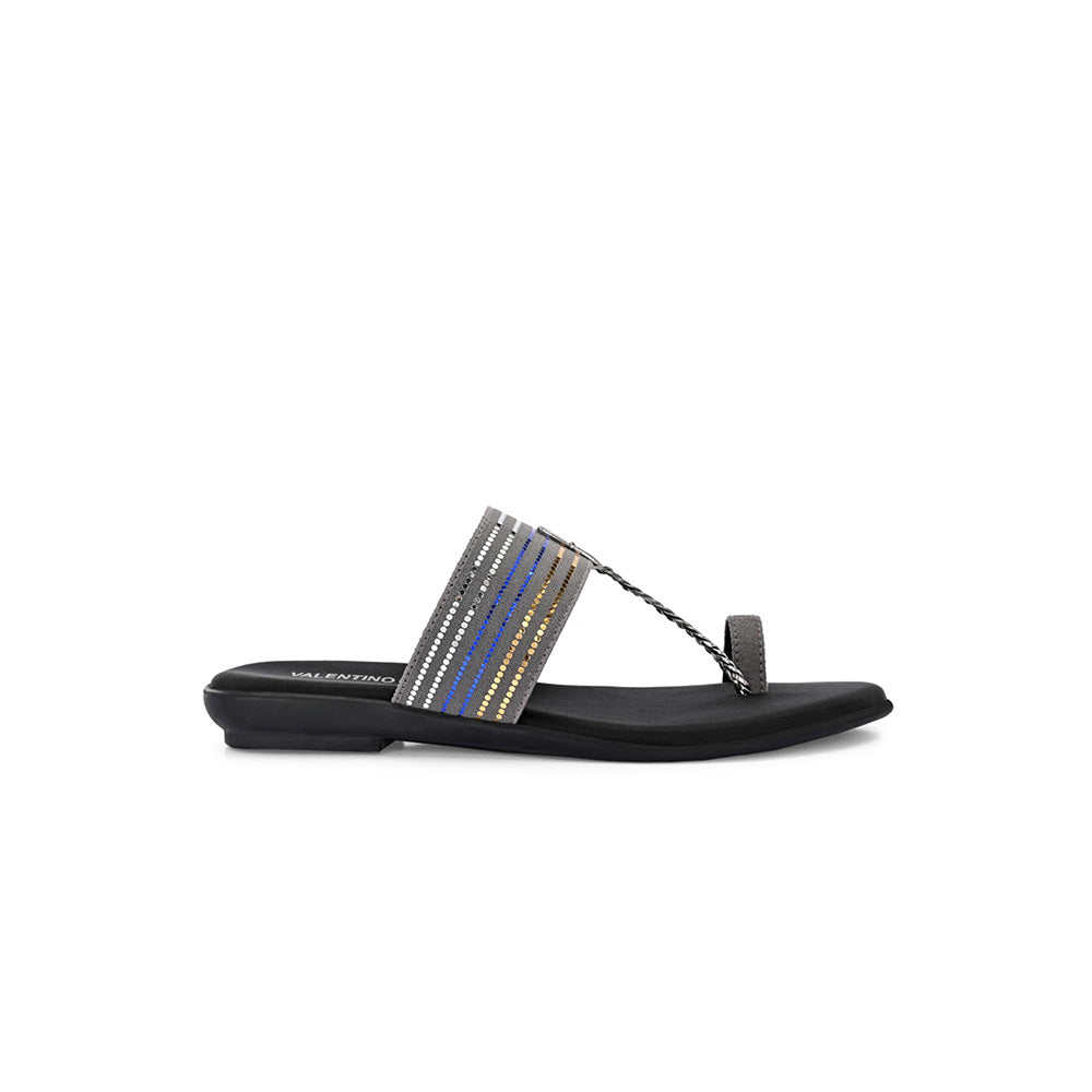 Valentino Women Grey Kolhapuris