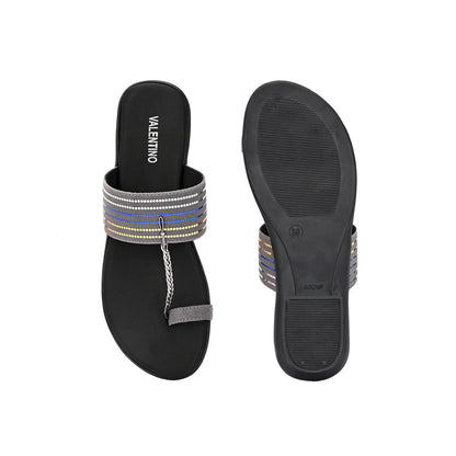 Valentino Women Grey Kolhapuris