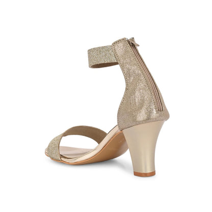 Valentino Women Premium Gold Sandal Heels