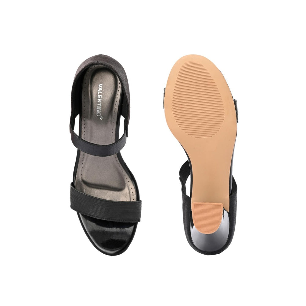 Valentino Women Premium Black Sandal Heels