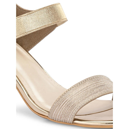 Valentino Women Premium Gold Sandal Heels