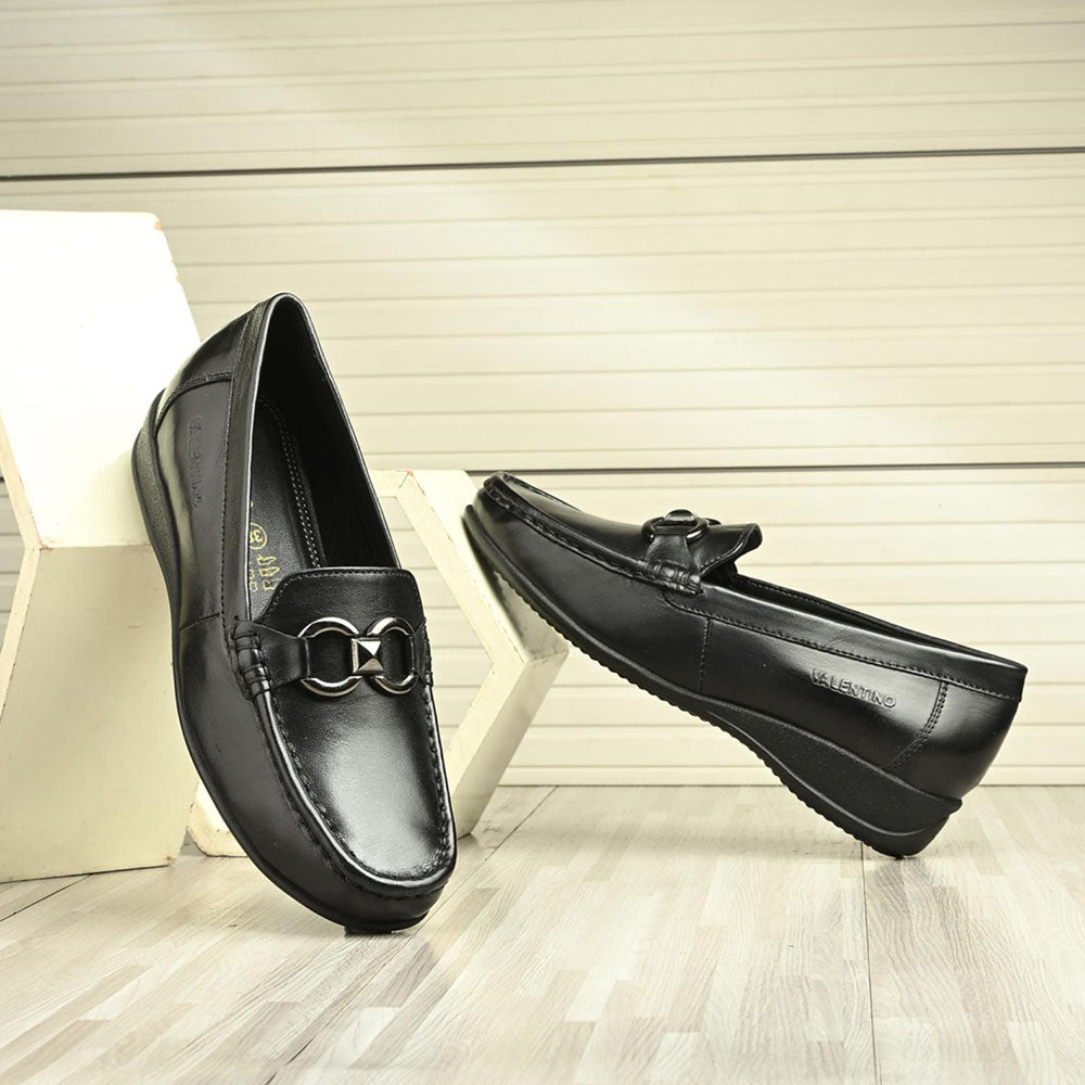 Valentino Women Black Casual Loafers