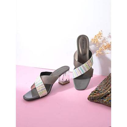 Valentino Women Premium Grey Sandal Heels