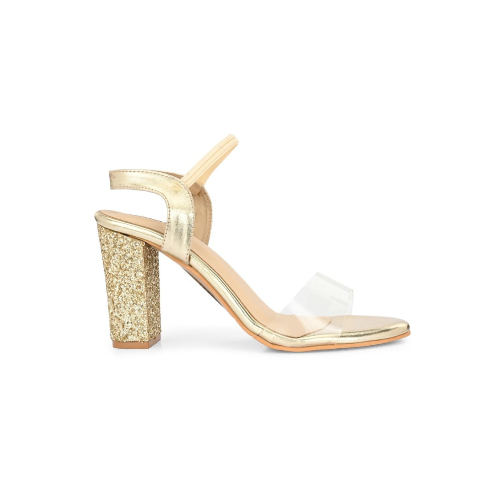 Valentino Women Premium Gold Sandal Heels