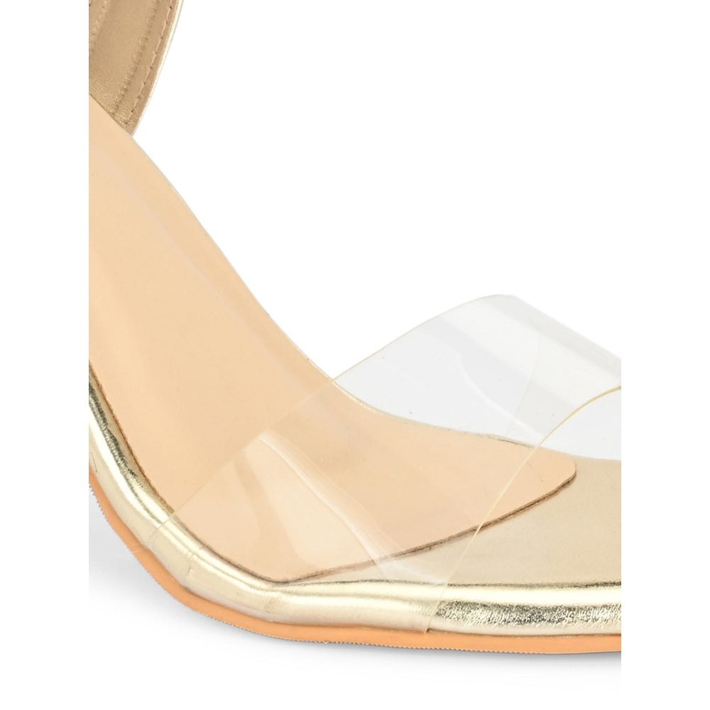 Valentino Women Premium Gold Sandal Heels