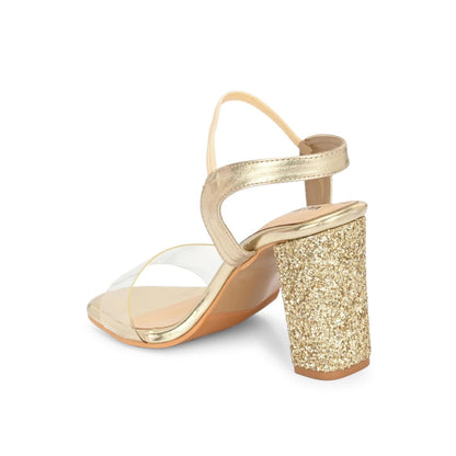 Valentino Women Premium Gold Sandal Heels