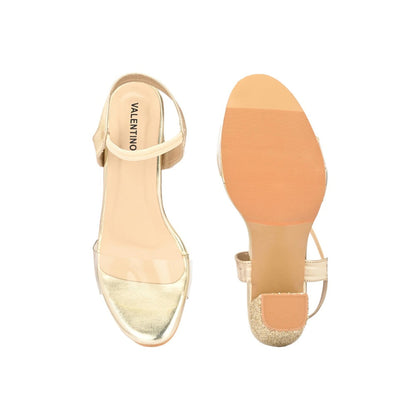 Valentino Women Premium Gold Sandal Heels