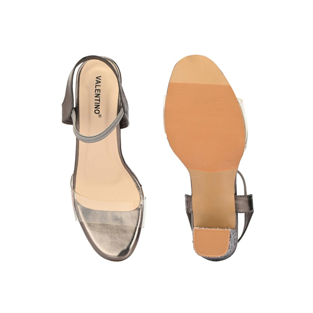 Valentino Women Premium Silver Sandal Heels