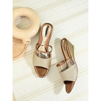 Valentino Women Premium Gold Wedges
