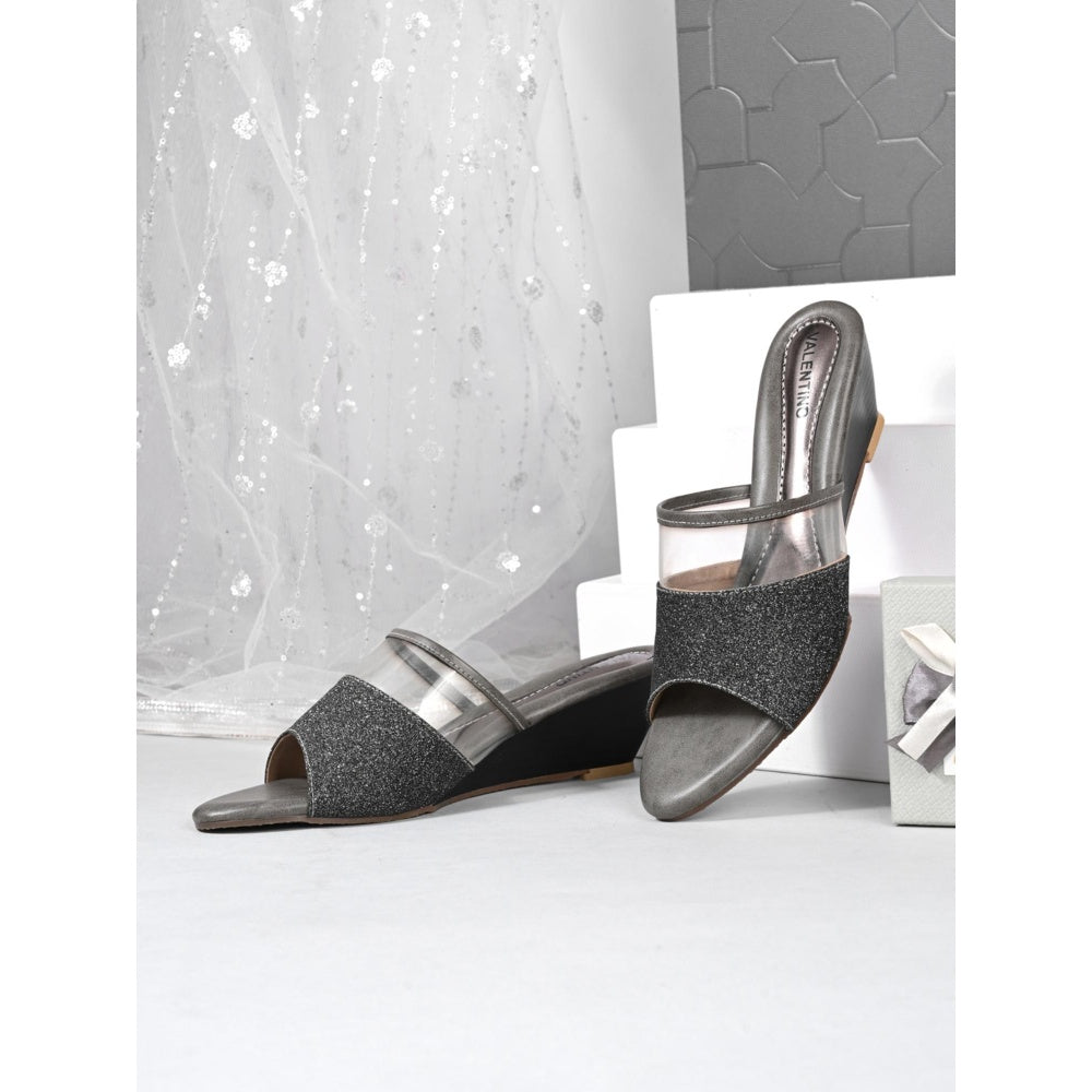 Valentino Women Premium Silver Wedges