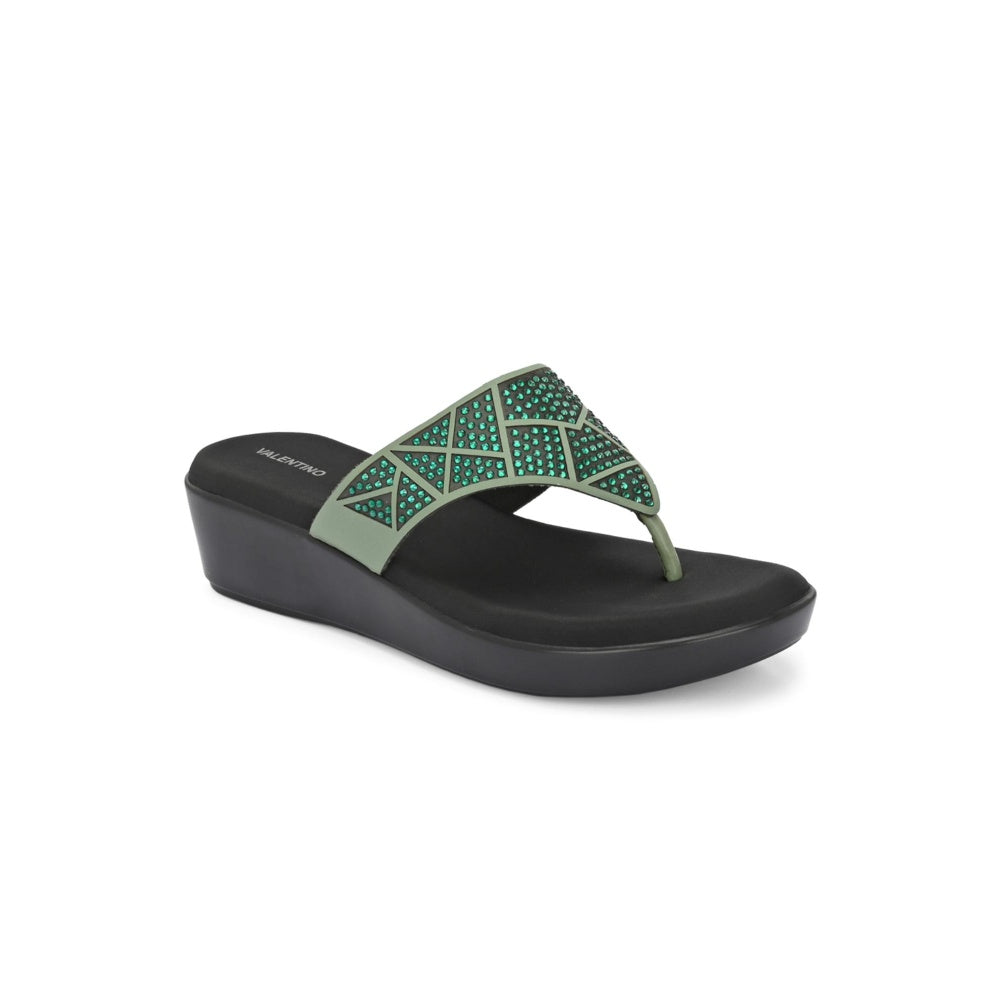 Valentino Women Premium Green Sandal Heels