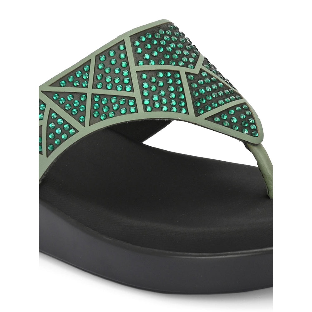 Valentino Women Premium Green Sandal Heels