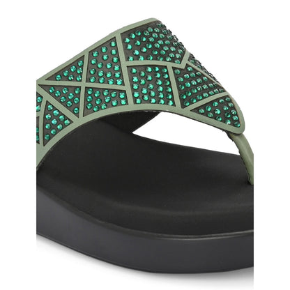 Valentino Women Premium Green Sandal Heels