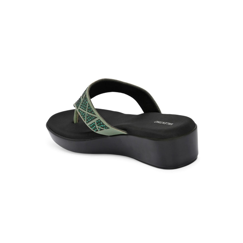Valentino Women Premium Green Sandal Heels