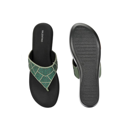 Valentino Women Premium Green Sandal Heels