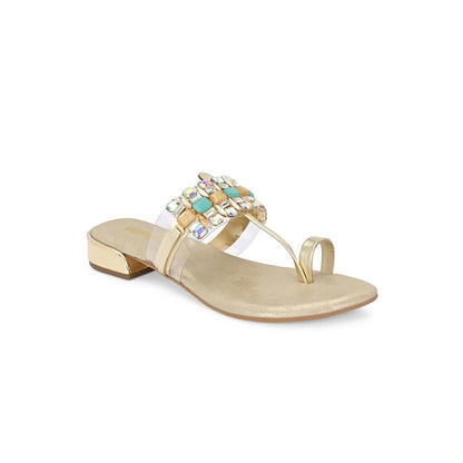Valentino Women Premium Gold Sandal Heels