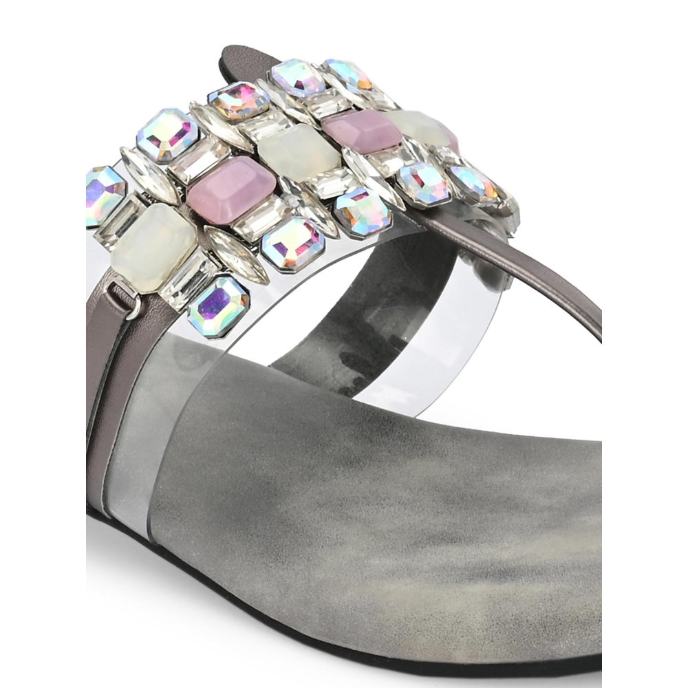Valentino Women Premium Grey Sandal Heels