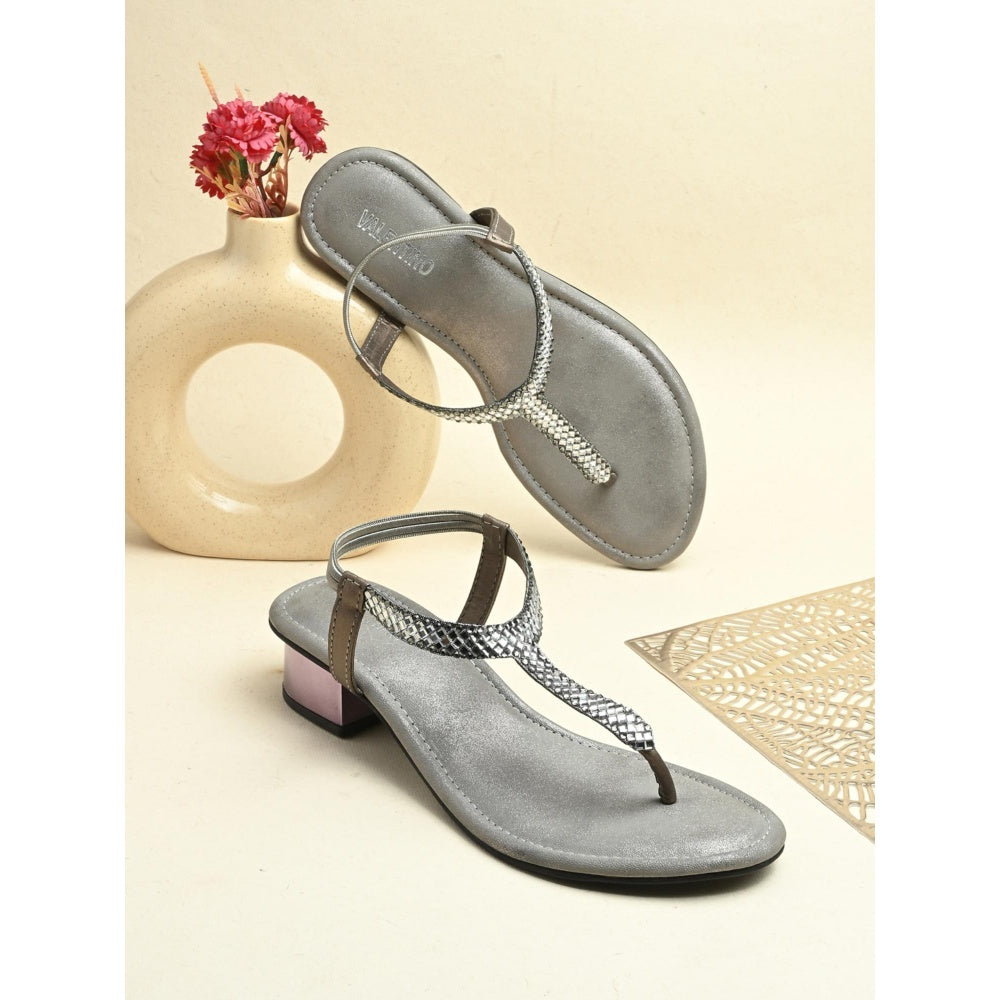 Valentino Women Silver Sandal Heels