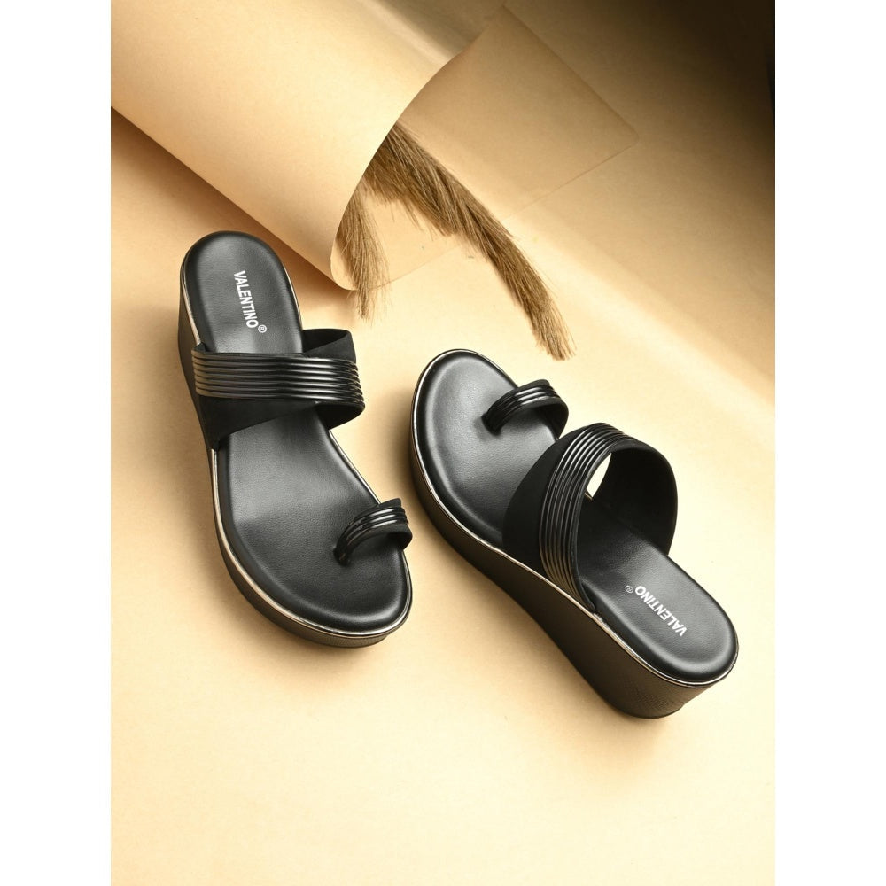 Valentino Women Black Wedges