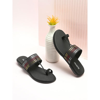 Valentino Women Black Kolhapuris