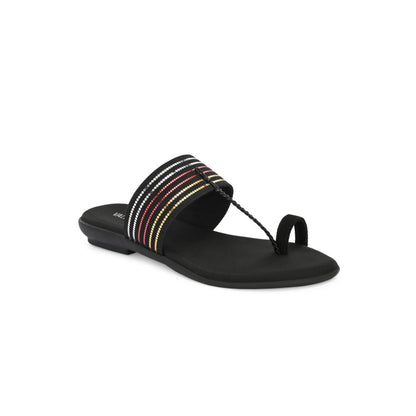Valentino Women Black Kolhapuris