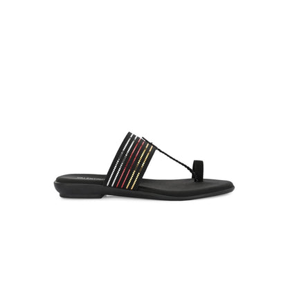 Valentino Women Black Kolhapuris