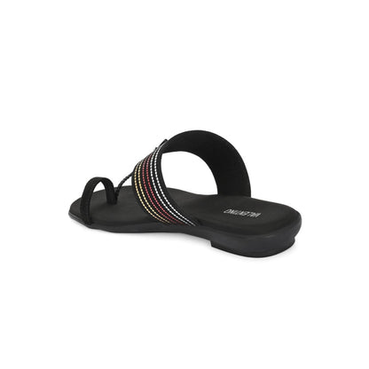 Valentino Women Black Kolhapuris