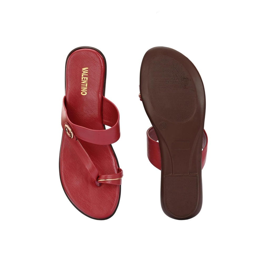 Valentino Women Maroon Sandals