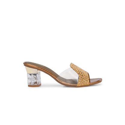 Valentino Women Premium Gold Sandal Heels