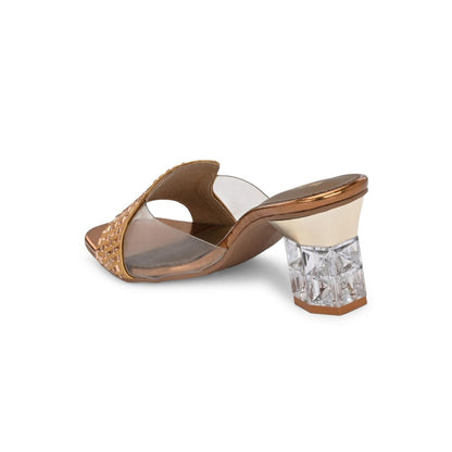 Valentino Women Premium Gold Sandal Heels