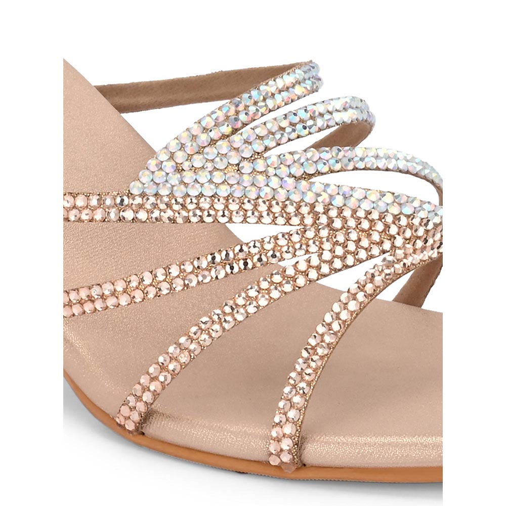 Valentino Women Premium Rose Gold Sandal Heels
