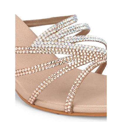 Valentino Women Premium Rose Gold Sandal Heels