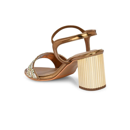 Valentino Women Premium Bronze Sandal Heels