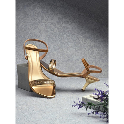 Valentino Women Premium Bronze Sandal Heels
