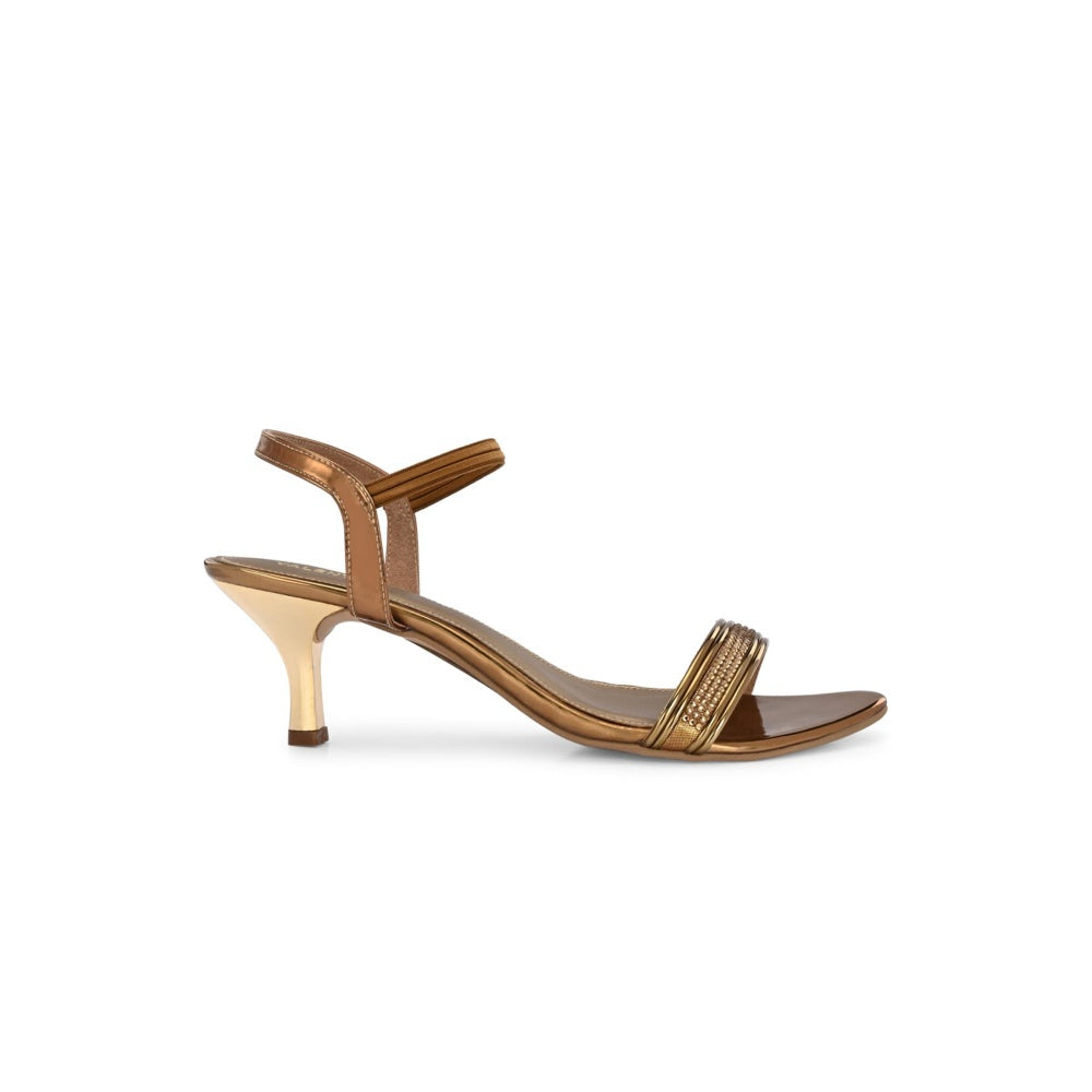 Valentino Women Premium Bronze Sandal Heels