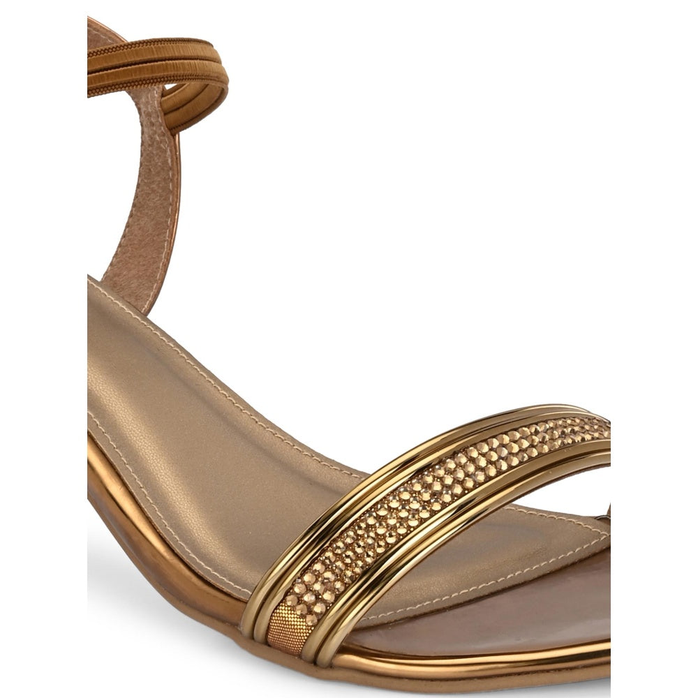Valentino Women Premium Bronze Sandal Heels