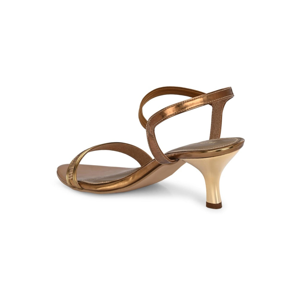 Valentino Women Premium Bronze Sandal Heels