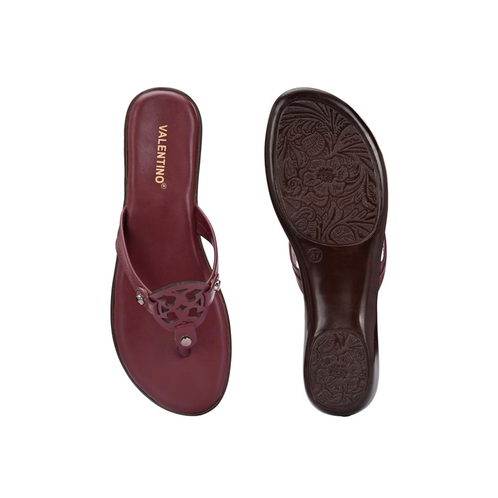 Valentino Women Maroon Sandals