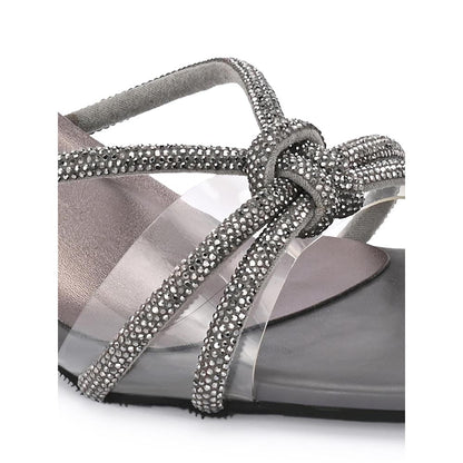 Valentino Women Premium Silver Sandal Heels