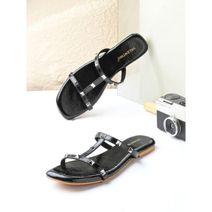 Valentino Women Black Flats