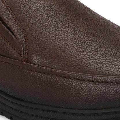 Valentino Men Premium Leather Brown Slip-On Formal Loafer Shoes