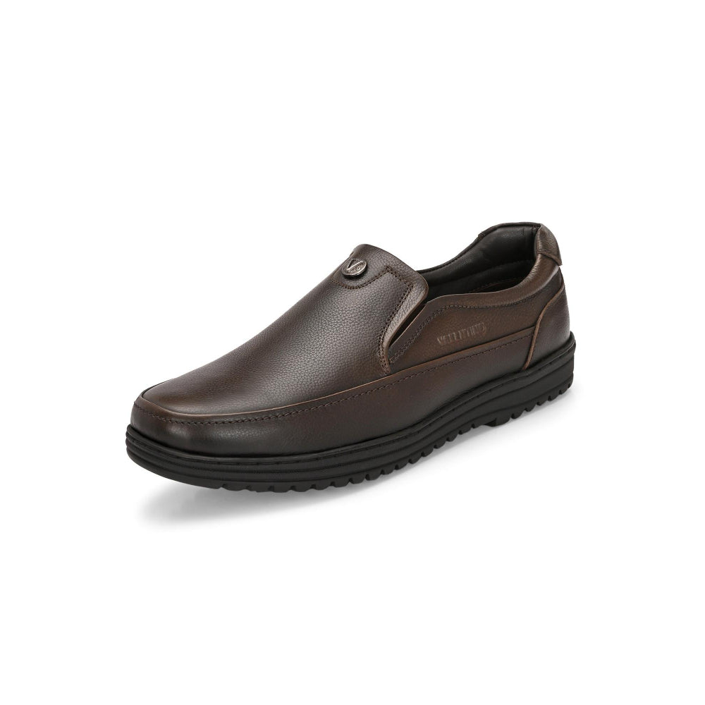 Valentino Men Premium Leather Pine Slip-On Formal Loafer Shoes