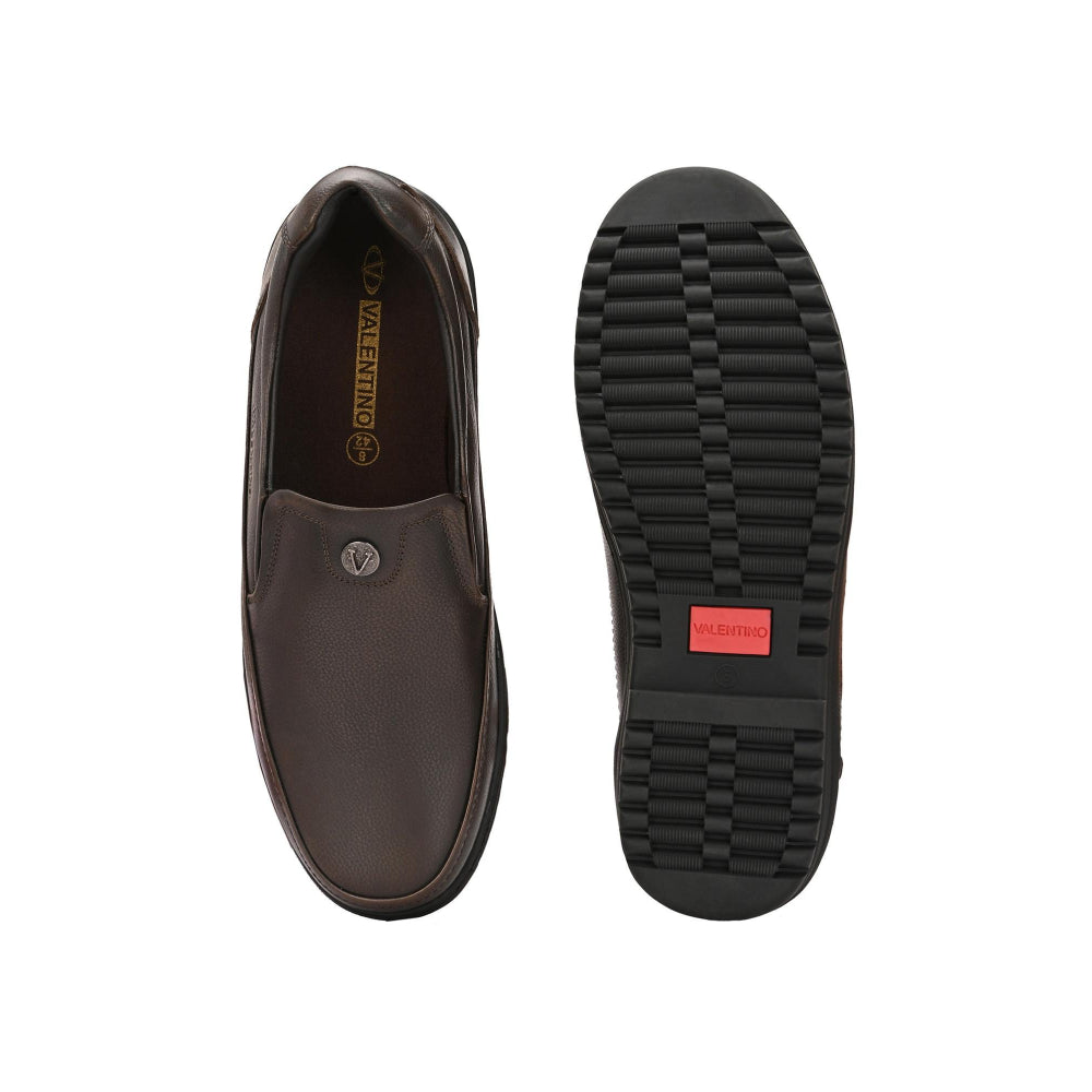 Valentino Men Premium Leather Pine Slip-On Formal Loafer Shoes