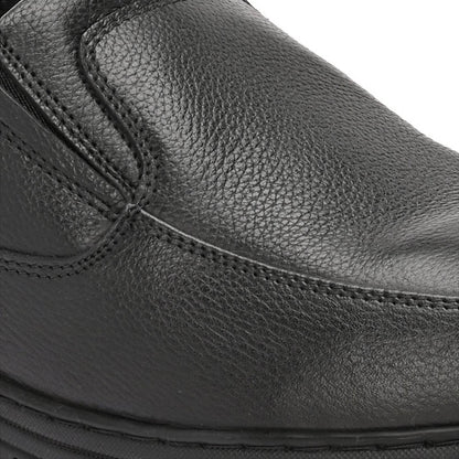 Valentino Men Premium Leather Black Hands-Free Slip-In Loafer Shoes